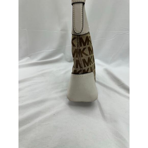 Michael Kors Logo Brown/Cream Shoulder Bag - Picture 5 of 7